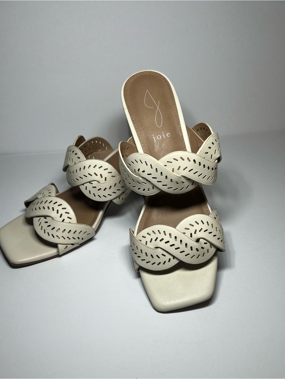Society Cream Braided Cutout Slide Shoes- Women's